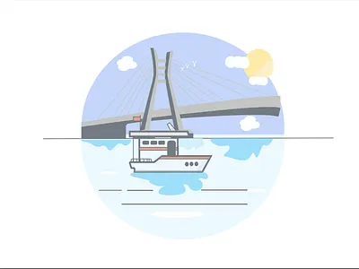 Screenshot 5 04 31 PM animation boat flat illustration icon illustration