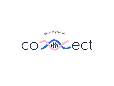 Logo font concept "connect and gene" design illustration logo logodesign logos logotype typography ui