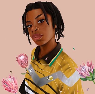 96 (South African beauty) illustration