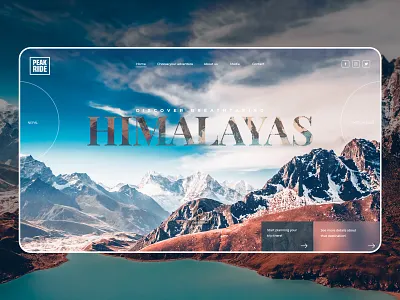 Mountain Trips Website Concept 2 adventure best design challenge daily design himalayas landing landing page mountain mountains parallax trip ui ui design ui ux user interface web web design website