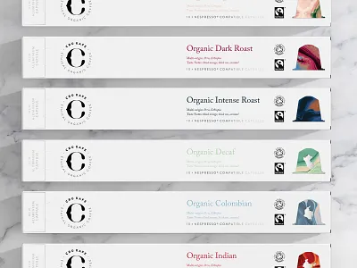 Coffee Capsule Packaging box design branding capsules coffee design fairtrade letterbox friendly minimal mockup nespresso organic origin packaging recyclable speciality sustainability taste