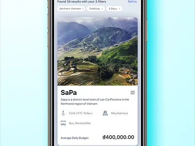 Travel Discovery App app app design application iphone travel vietnam