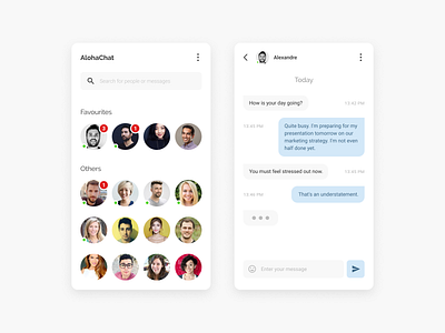90min challenge: chat (part 2) app app design clean mobile mobile app mobile design mobile ui simple ui ux