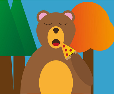Pizza bear bear charachter design childrens book childrens illustration dribbble best shot flat design illustration illustration art illustrator personal project pizza vector art