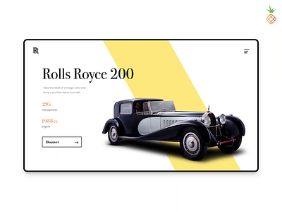 The vintage car on collection website! 360 view car cars color design designstudio rolls royce sale ui uidesign ux uxui vector vintage vintage logo web web design website