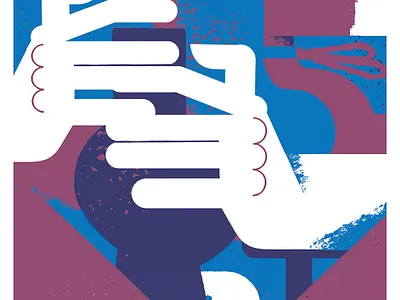 Trance character digital folioart illustration print risograph technology texture tiago galo