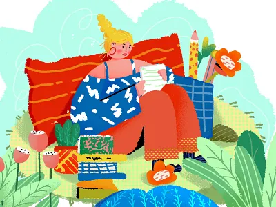 read a book app book design flower girl home illustration typography ui ux web website