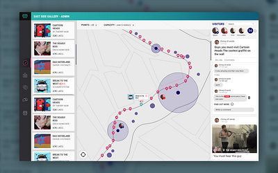 Bpoints - Admin control system app design infographics map ui ux