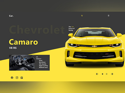 Car adobexd camaro car uidesign