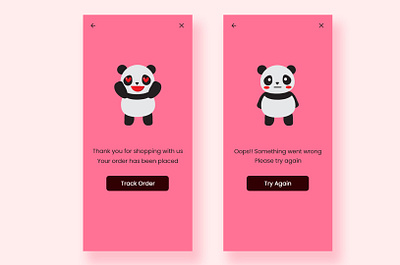 Success and error page 011 011 daily ui dailyui dailyui011 dailyuichallenge design error error 404 error message error page error state success message successful track order ui design uidesign uiux