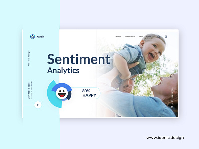 Sentiment Analytics - Xamin WordPress theme admin dashboard template analytics analytics dashboard data analysis data science design elementor iqonic design iqonicdesign template theme ui uidesign uiux website design wordpress theme wordpress themes