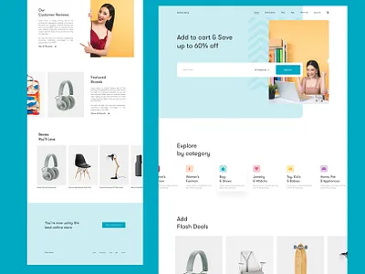 Online Store animation e commerce e commerce design e commerce website gif landing page concept landing page design online shop online store ui ux web web design webdesign website