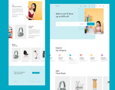 Online Store animation e commerce e commerce design e commerce website gif landing page concept landing page design online shop online store ui ux web web design webdesign website