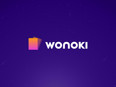 Wonoki Logo agency bestlogo brand identity branding design gradient icon icon logo logodesign ui