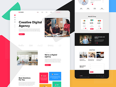 Creative Agency Landing Page agency website concept creative agency creative design design studio digital agency digital marketing agency interface landing page landing page design startup typography uidesign uitrends uiux uiuxdesigner visual design web design web landing page