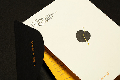 casa müi branding branding and identity chef event food logotype menu menudesign mexico naming popup restaurant restaurantdesign stationary typography