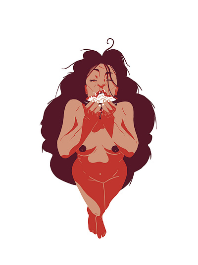 TEJATE IS LOVE color curvy cute drink ilustration ilustrator latina latino mexico naked sexual sexy sexy girl woman woman illustration