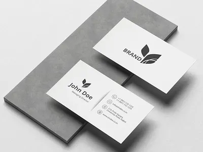 Corporate White Business Card branding illustration logo texture typography ui ux vector