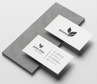 Corporate White Business Card branding illustration logo texture typography ui ux vector