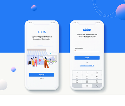 login adda animation app branding design icon illustrator login login design login screen typography ui ux