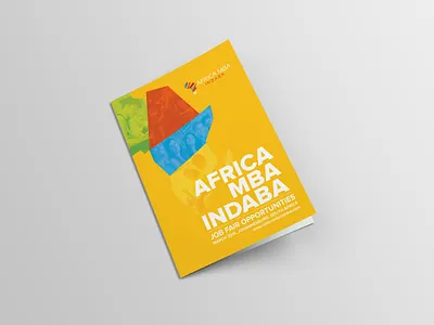 AFRICA MBA INDABA Brochure africa brochure brochure design design designer graphicdesign indaba job fair mba opportunities yellow