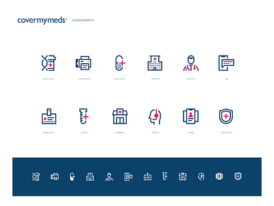 CoverMyMeds Iconography doctor figma hospital iconography icons iconset illustration medical phone pills