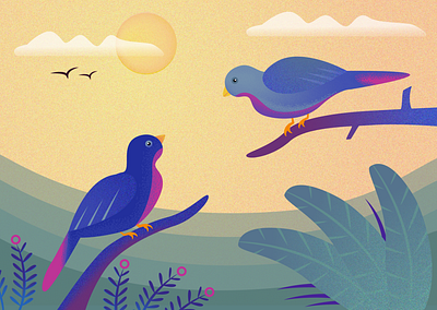 Birds animals illustraion illustration nature