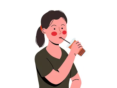 Boba affinity affinitydesigner cartoon character dailyillustration design illustration portrait vector