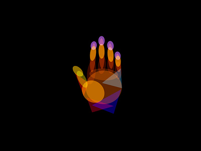 High Five! blending modes color colorful experiment hand illustration palm