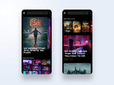 Movie App UX black blog dark app dark mode dark ui imdb landing page mobile app mobile design movie app movie poster movie website ux ux design web design website design