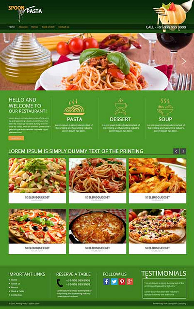 spoonpasta logo ux web website