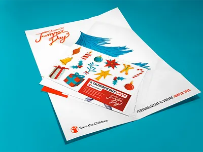 Save the Children | Christmas Jumper Day candle children christmas christmas ball christmas tree donation gift gingerbread man graphic holiday illustration jingle bells jumper onlus packaging pattern poster santa claus save the children texture