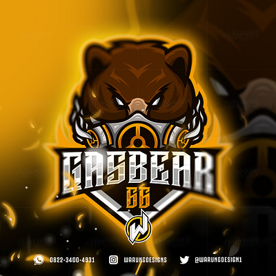 GASBEAR 66 design esport logo gamer gaming icon identity logo logo esport logo gamer vector