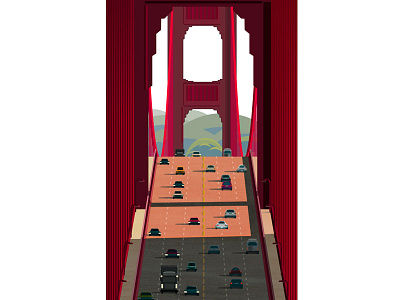 The symmetry of day affinity designer design editorial graphic illustration illustrator sanfrancisco traffic vector
