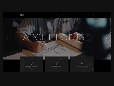 Dor Architecture Studio animation architect architecture black bold building contrasting design elegantfonts furniture interior typography ui ux web website