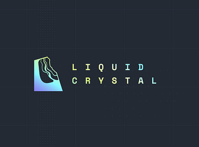 Liquid Crystal - Logo blockchain branding crystal development liquid logo