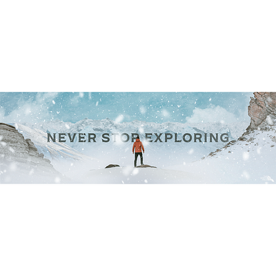 Never Stop Exploring photoshop product thenorthface winter