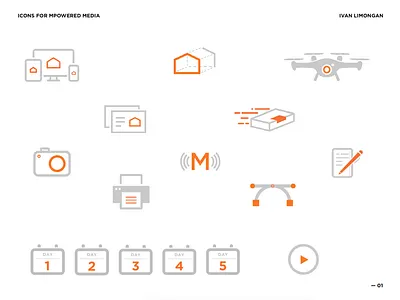 Icon Set for MPM branding design icon illustration illustrator logo minimal website