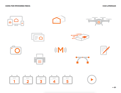 Icon Set for MPM branding design icon illustration illustrator logo minimal website