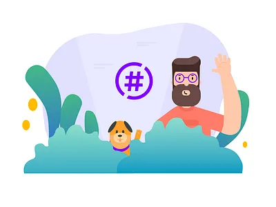 Hello!! branding illustration