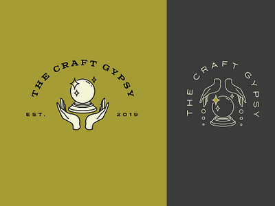 The Craft Gypsy Logo Concepts brand branding crystal ball design graphic design graphics gypsy hippy logo illustrator logo logo design logos vector