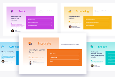 Mixmax Product Page app b2b brand brand identity branding icon illustration landing page modern saas saas app typography web design web designer website website design websites