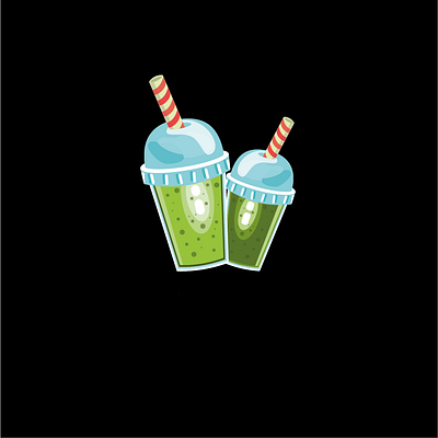 Smoothies Cups branding design flat icon logo portfolio vector