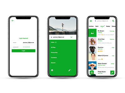 Freemail Mobile Redesign concept design icons mobile app design ui ux