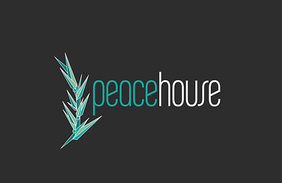 PeaceHouse Logo branding design flat icon illustrator line logo minimal type typography vector