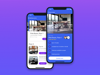 Reservation app app design illustration rooms ux