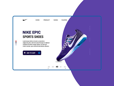 UI Header creative design design e commerce e commerce header header shoe ui sports shoe ui uidesign ux