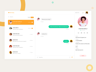 Chat Web Application chat chat bot chat screen chat window chatting dashboard finance web app web chat website websites