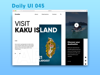 Daily UI 045 - Info card daily 100 challenge daily ui dailyui destination info card island layout ui uidesign uiux ux