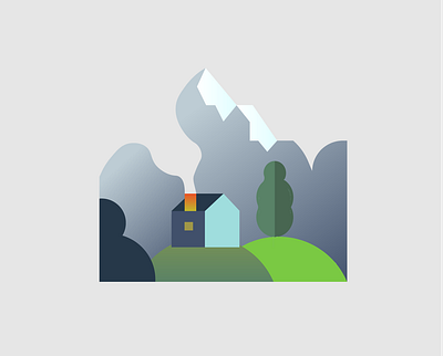 Landscape three backpacking camping design house illustration illustrator landscape landscape design landscape illustration mountain logo